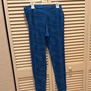Vibrant Blue Striped Leggings